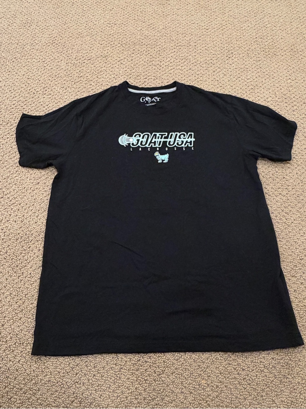 Men’s Goat USA Lacrosse Black Tee - Large